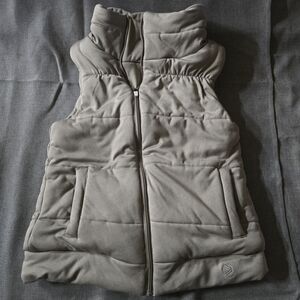 Savvi Gray Puffer Vest Medium